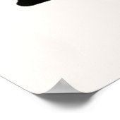 カフェフランスのクロワッサンキャットプリントポスター ポスター (角)