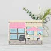 カフェフランスのパリバースデーパーティ招待状 招待状 (スタンド正面)