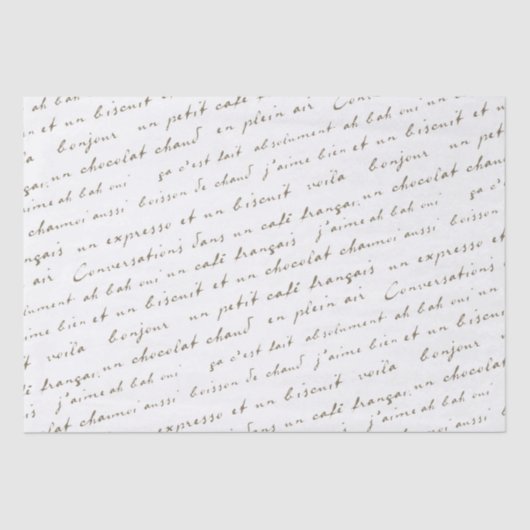 カフェフランスの会話セピア語とフレーズ 薄葉紙 (正面)