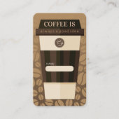 カフェブラウンコーヒーショップロイヤリティカード(ハンドドロー付) 名刺 (正面)