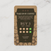 カフェブラウンコーヒーショップロイヤリティカード(ハンドドロー付) 名刺 (裏面)