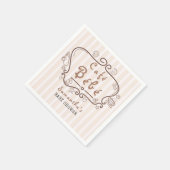 カフェベベビッフランスのクモダン男女兼用シャワー スタンダードカクテルナプキン (角)