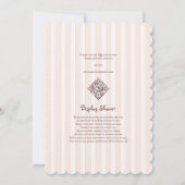 カフェベベビッフランスのクモダン男女兼用シャワー 招待状 (裏面)