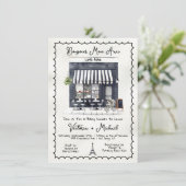 カフェベベビーシャワーパリフランスストアフロント 招待状 (スタンド正面)