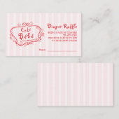カフェベベピフランスのッモダンクガールベビーシャワー エンクロージャーカード (正面/裏面)