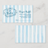 カフェベベフランスのキュートモダンブルーボーイベビーシャワー エンクロージャーカード (正面/裏面)