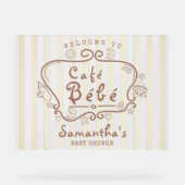 カフェベベモカフランスのムセベビシャワーウェルカム アクリルサイン (正面)