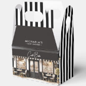 カフェベベーブブラック&ホワイトパリベビーシャワー フェイバーボックス (見開き)