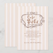 カフェベーフランスのコーヒーベ男女兼用ビーシャワー サンキューカード (正面/裏面)