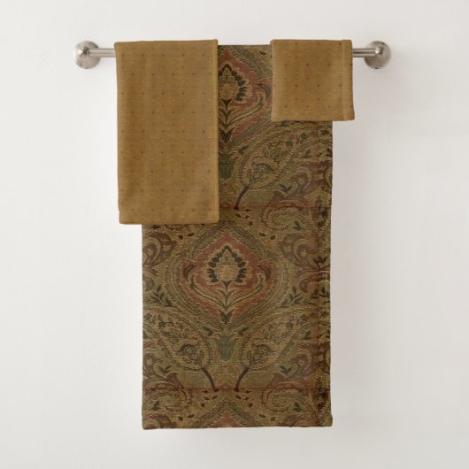 カフェペイズリー及びカフェダイヤモンド バスタオルセット (インサイチュ)