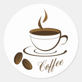 カフェホットコーヒーマグコーヒー ラウンドシール