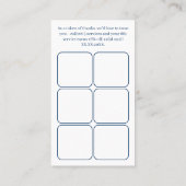 カフェホワイトブルーロゴ&QR – ありがとうございます ロイヤリティカード (裏面)