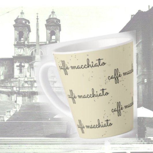 カフェマキアートオンアンティークルックラテマグ カフェラテマグ