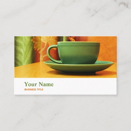 カフェマネージャーカフェテリアケータリング名刺 名刺 (正面)