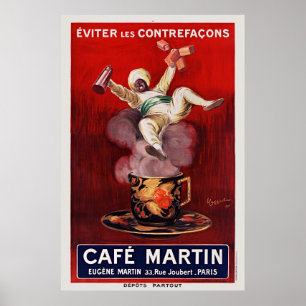 カフェマーティンフランスのアールデコヴィンテージポスター1921 ポスター
