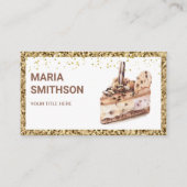 カフェモチャチョコレートケーキスライスパティシェフベーカリー 名刺 (正面)