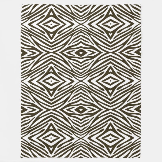 カフェモチャニュートラルゼブラ フリースブランケット (正面)