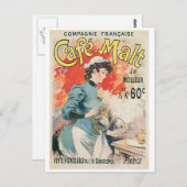 カフェモルトヴィンテージコーヒードリンクアドアート ポストカード (正面/裏面)