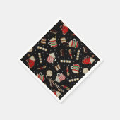 カフェラテクリスマスコーヒーナプキンズ スタンダードカクテルナプキン (角)