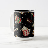 カフェラテクリスマスコーヒーマグ ツートーンマグカップ (正面左)