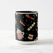 カフェラテクリスマスコーヒーマグ ツートーンマグカップ (中央)