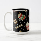 カフェラテクリスマスコーヒーマグ ツートーンマグカップ (左)