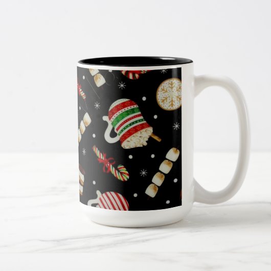 カフェラテクリスマスコーヒーマグ ツートーンマグカップ (右)