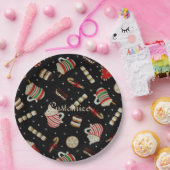 カフェラテクリスマスコーヒー紙プレート ペーパープレート (パーティー)