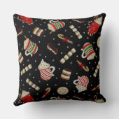 カフェラテクリスマスコーヒー装飾用クッション クッション (裏面)