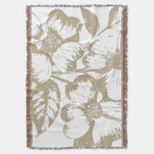 カフェラテドッグウッドフローラ スローブランケット (正面縦)