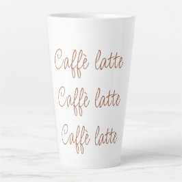 カフェラテ |スクリプシンプルトスタイリッシュタイポグラフィ カフェラテマグ