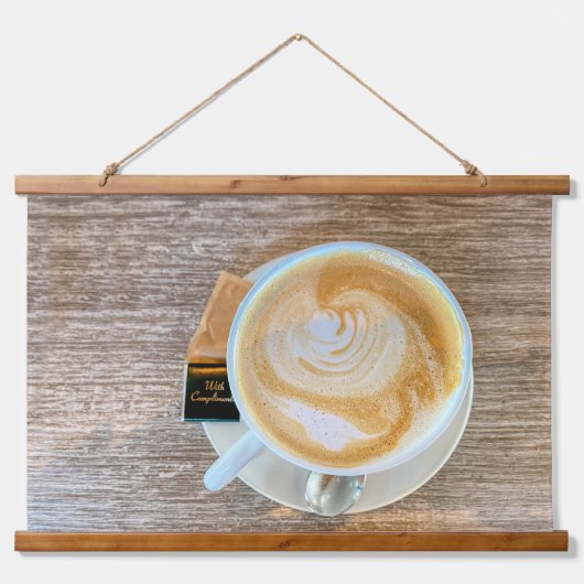カフェラテ 吊り下げ型タペストリー (正面)