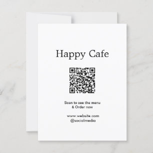 カフェレストランのスキャンを参照してメニュー注文QRホテル ポストカード