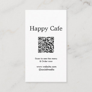 カフェレストランのスキャンを参照してメニュー注文QRホテル 名刺