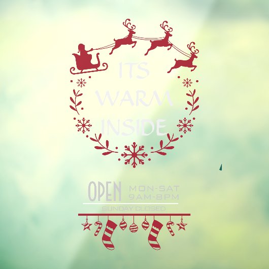 カフェレストランクリスマスカスタムの窓の周り ウィンドウサイン (シート3)