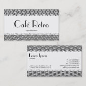 カフェレトロ(うろこ) – 魚の鱗のパターン 名刺 (正面/裏面)
