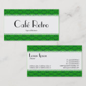 カフェレトロ（うろこ） – 魚の鱗のパターン 名刺 (正面/裏面)