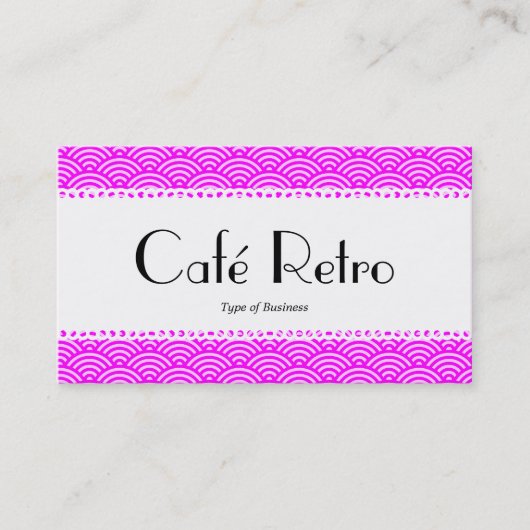 カフェレトロ(うろこ) – 魚の鱗のパターン 名刺 (正面)