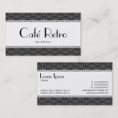 カフェレトロ（うろこ） – 魚の鱗のパターン 名刺 (正面/裏面)