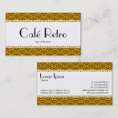 カフェレトロ(うろこ) – 魚の鱗のパターン 名刺 (正面/裏面)