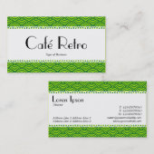 カフェレトロ（うろこ） – 魚の鱗のパターン 名刺 (正面/裏面)