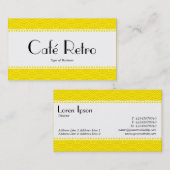 カフェレトロ（うろこ） – 魚の鱗のパターン 名刺 (正面/裏面)