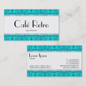 カフェレトロ(スカロップ) – アクアブルーフェスティバル 名刺 (正面/裏面)