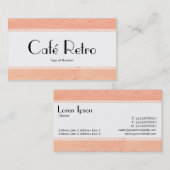カフェレトロ(スカロップ) – 木 名刺 (正面/裏面)
