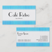 カフェレトロ(Scalloped) – ブルーテクスチ絵を描ャー 名刺 (正面/裏面)