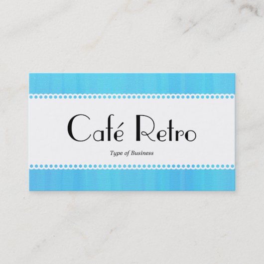 カフェレトロ(Scalloped) – ブルーテクスチ絵を描ャー 名刺 (正面)