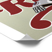 カフェレーサーガールオンモトグジバイク ポスター (角)