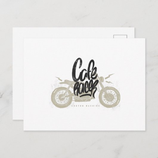 カフェレーサーヴィンテージバイク ポストカード (正面/裏面)