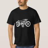 カフェレーサーヴィンテージバイク Tシャツ (正面)
