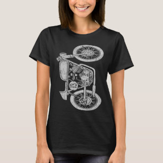 カフェレーサー クラシックバイク オートバイライダー Tシャツ